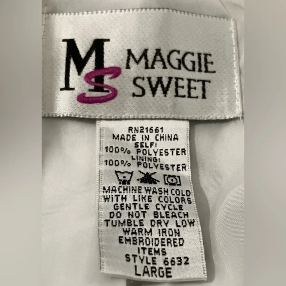 Maggie Sweet Vintage Longline Coat Dainty Floral Multicolor Embroidered Size L